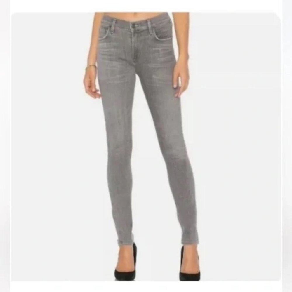 Citizens of Humanity Rocket Crop Mid Rise Skinny Gray Wash Size 27